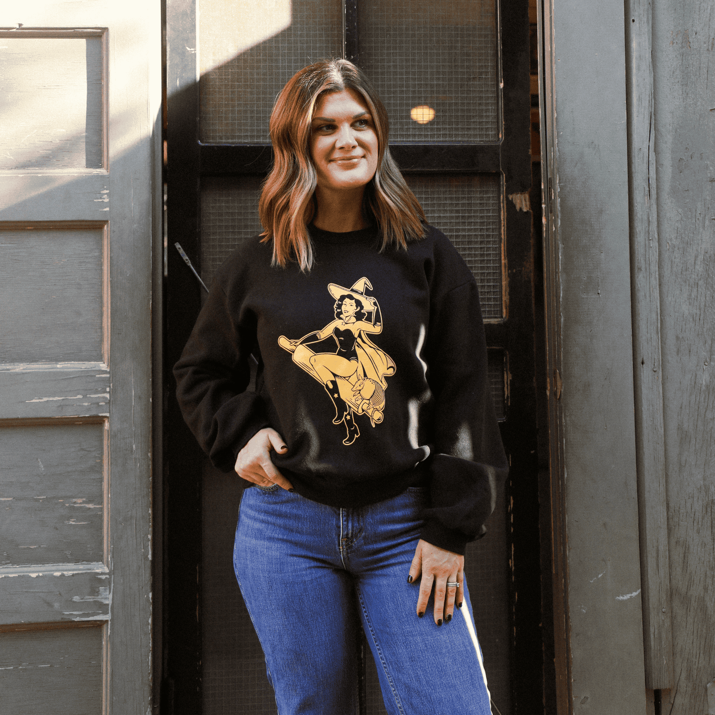 Witchy Western Cowgirl Crop Sweatshirt