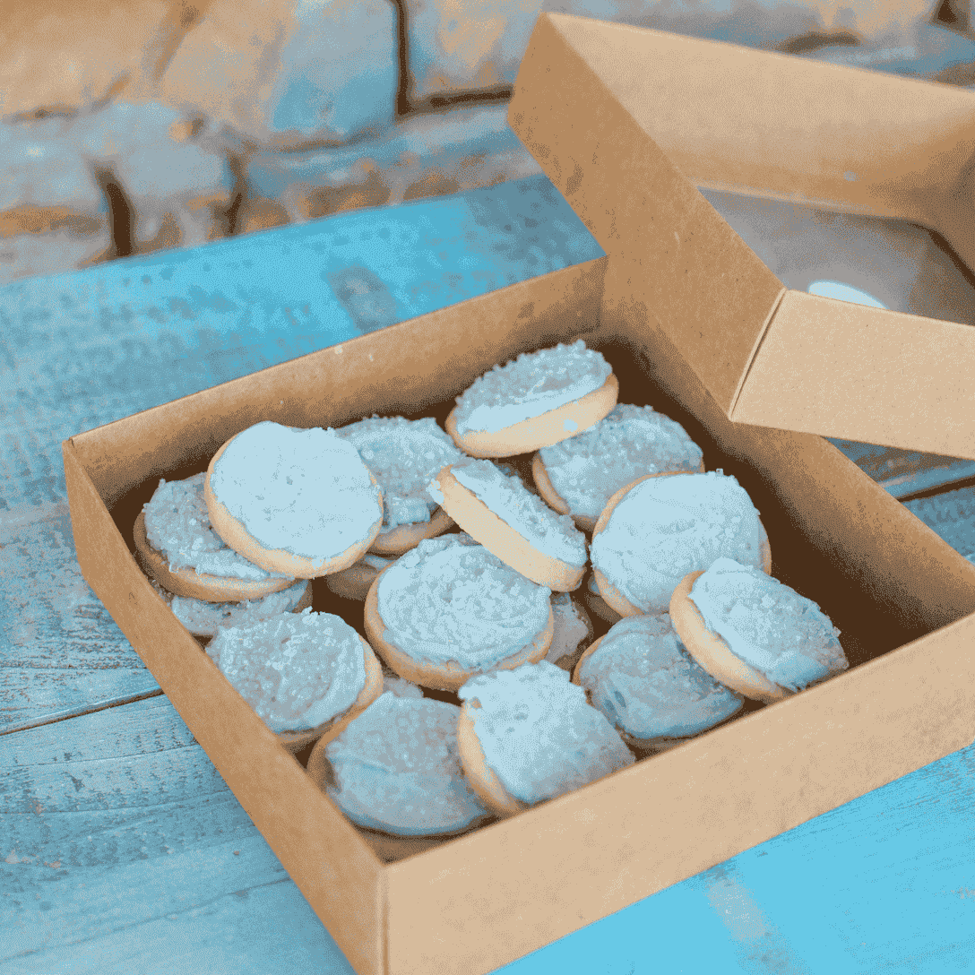 30 Mini Cookies in a Kraft Box