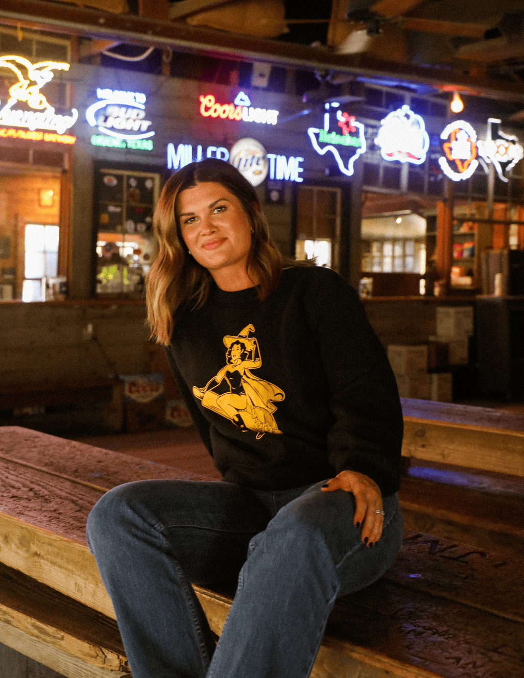 Witchy Western Cowgirl Crop Sweatshirt
